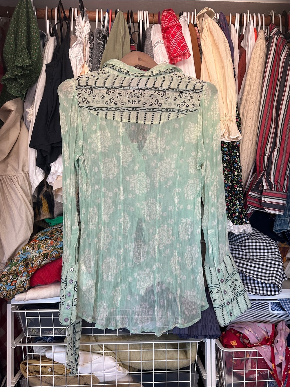 Free people X Anna Sui sheer blouse - Picture 4 of 4